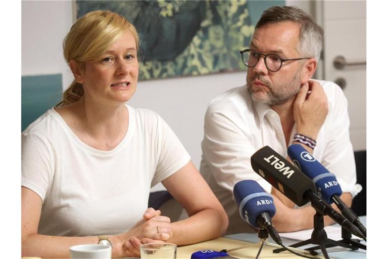 Christina Kampmann und Michael Roth kandidieren gemeinsam für den SPD-Parteivorsitz. Foto: Wolfgang Kumm