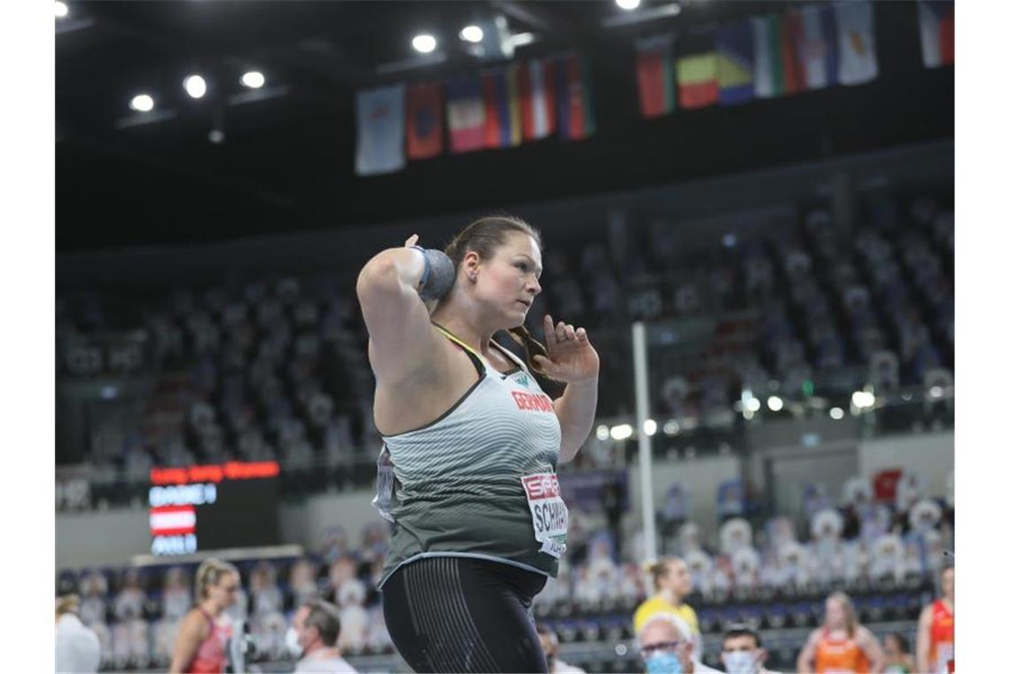 Konzepte keine Garantie gegen Corona-Fälle im Sport Christina Schwanitz hat an der Hallen-EM in Torun teilgenommen. Foto: Leszek Szymanski/PAP/dpa