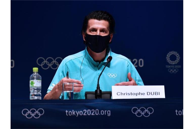 Christophe Dubi, IOC-Olympiadirektor, nimmt an einer Pressekonferenz im Hauptpressezentrum (MPC) teil. Foto: He Changshan/XinHua/dpa