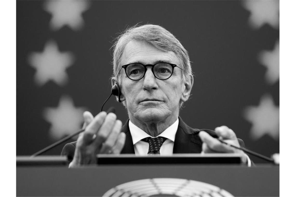 EU-Parlamentspräsident Sassoli ist tot „Ciao David“: Sassoli wurde nur 65 Jahre alt. Foto: Jean-Francois Badias/AP/dpa