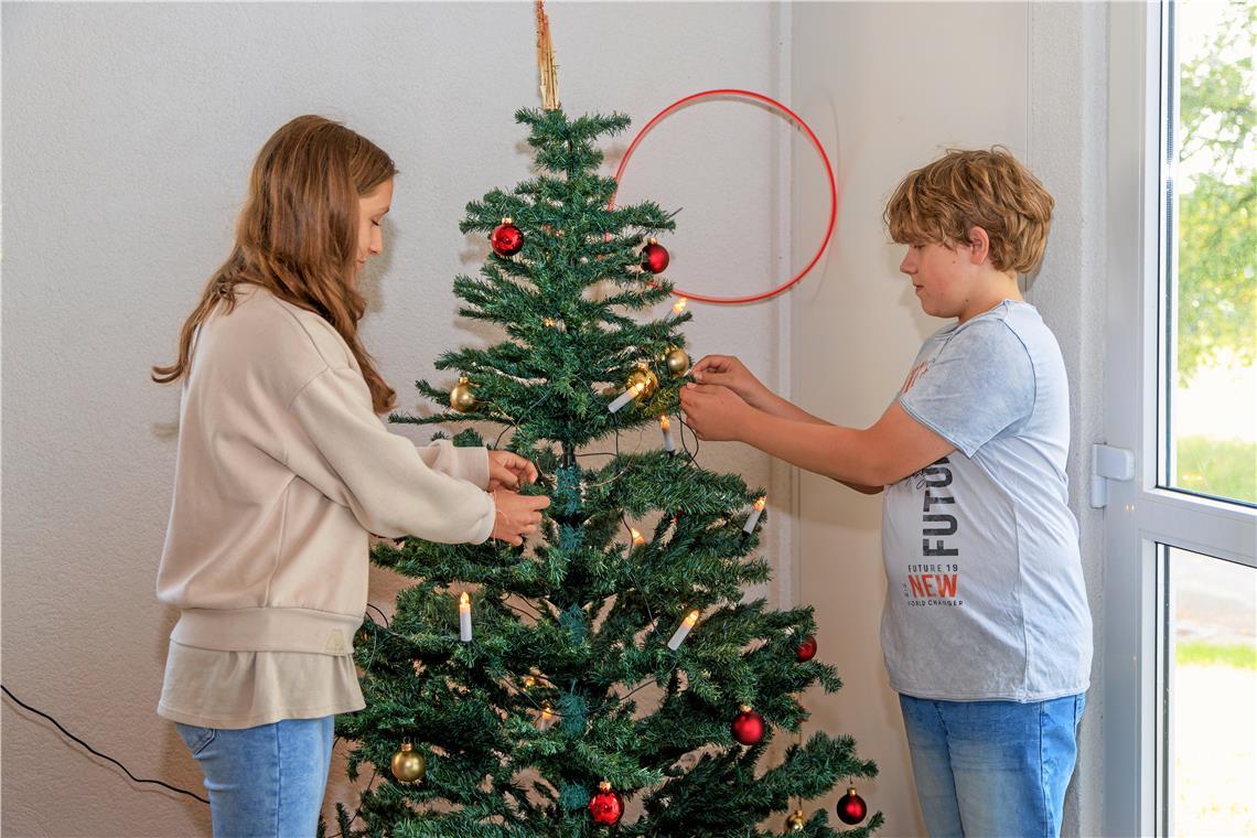 Sommerferienfreizeit des Kreisjugendrings in Mettelberg Clara und Lenny feiern Weihnachten im August, denn Jahreszeiten sind das Motto der KJR-Freizeit.