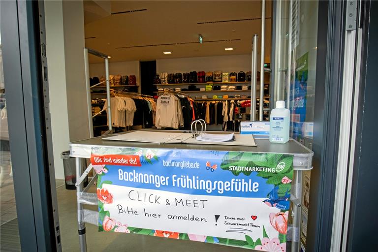 Click & Meet ist am Freitag möglich, wenn heute die Inzidenz unter 150 liegt. Foto: A. Becher