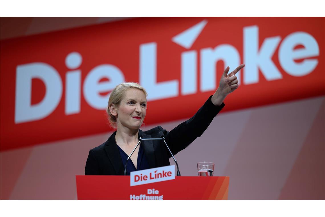 Linke fühlt sich wieder stark - und will Einfluss Co-Chefin Ines Schwerdtner will "die Hoffnung organisieren".