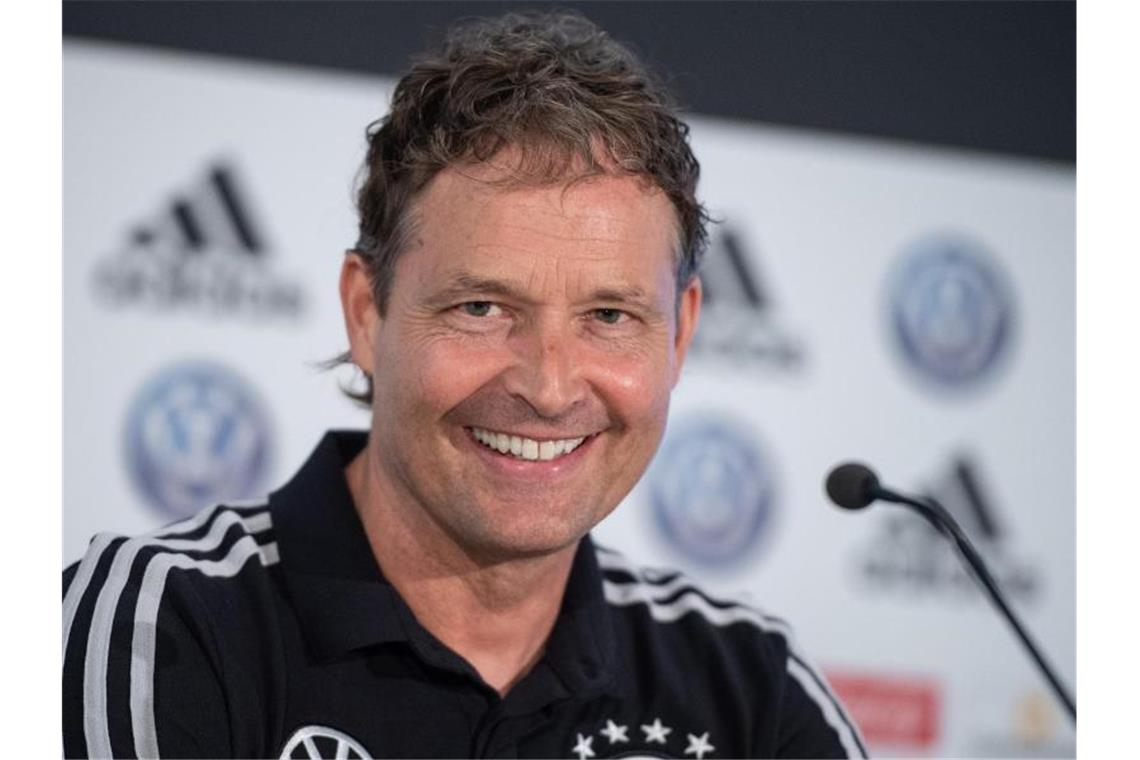 Co-Trainer Marcus Sorg ersetzt den erkrankten Joachim Löw. Foto: Marius Becker