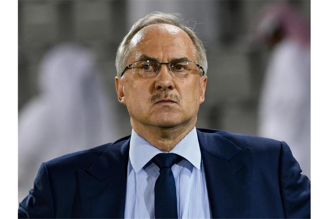 Coach des chinesischen Erstligisten Tianjin Teda: Uli Stielike. Foto: Nikku/Xinhua via ZUMA Wire/dpa