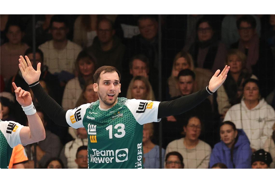 Chancenlos gegen den Hinrunden-Meister Comeback nach Knieverletzung: Josip Sarac kam aber nur in der Frisch-Auf-Abwehr zum Einsatz.