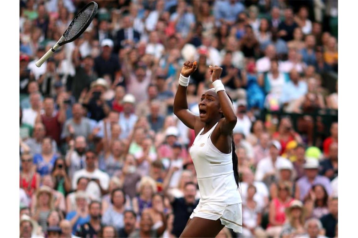 Das Comeback einer 15-Jährigen - Gauff im Achtelfinale Cori Gauff erreichte das Wimbledon-Achtelfinale. Foto: Steven Paston/PA Wire