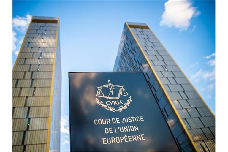 „Cour de Justice de l'union Européene“: Der Europäische Gerichtshof in Luxemburg. Foto: Arne Immanuel Bänsch/dpa