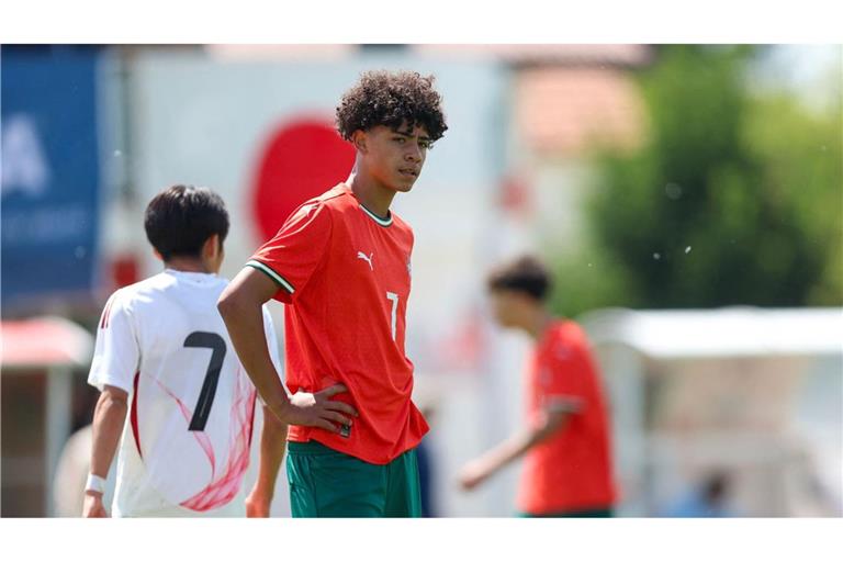 Cristiano dos Santos wurde beim 4:1 der U15 gegen Japan in der 54. Minute eingewechselt - natürlich mit der Nummer 7 auf dem Rücken.