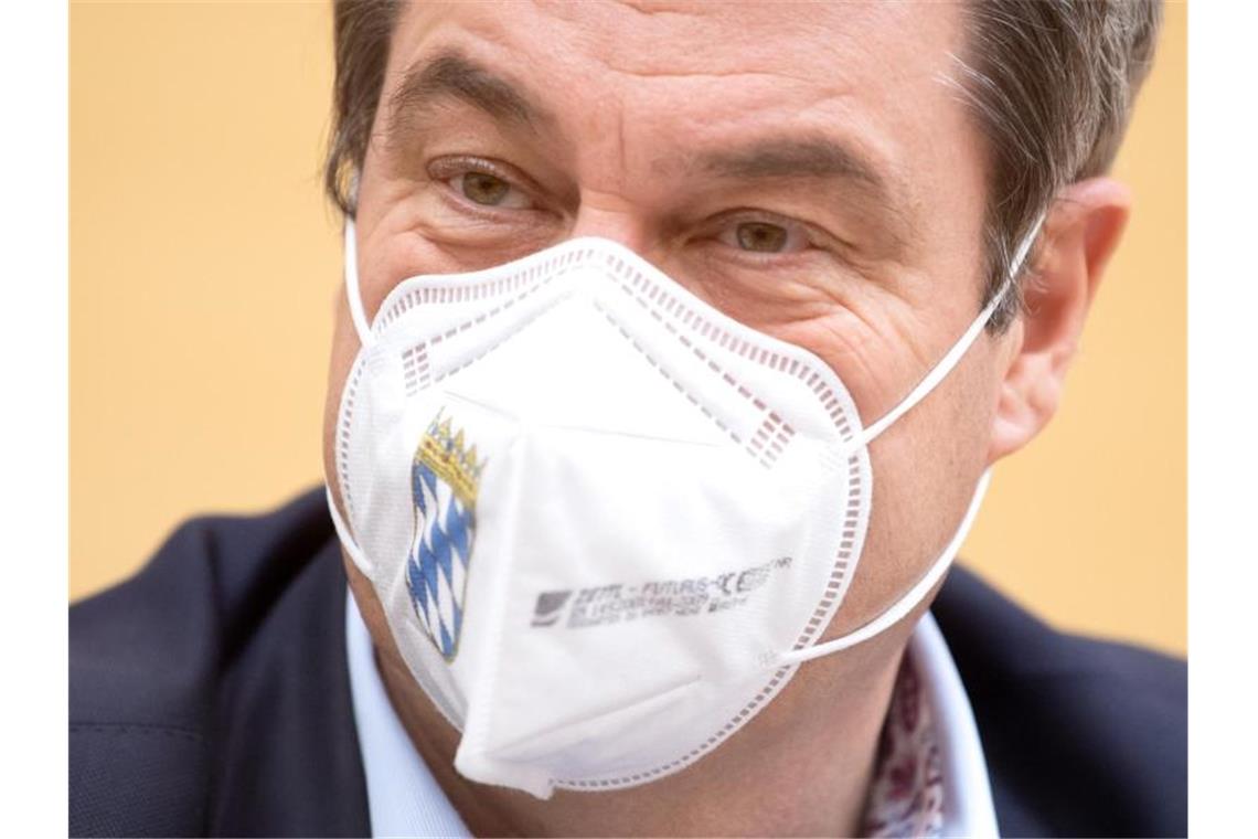 CSU-Chef Markus Söder dominiert weiterhin die Umfragen vor seinem unionsinternen Konkurrenten Armin Laschet. Foto: Sven Hoppe/dpa