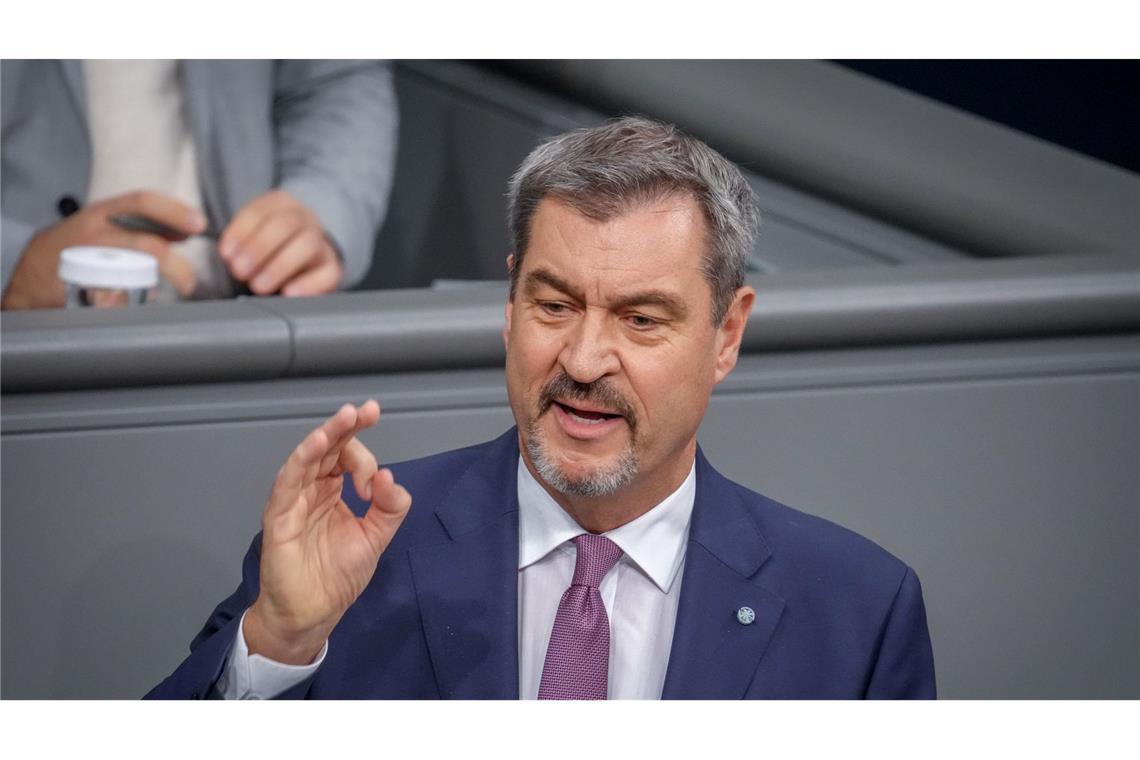 Erstes Wahlkampfduell: Merz attackiert - Scholz verteidigt CSU-Chef Markus Söder spricht erstmals im Bundestag.