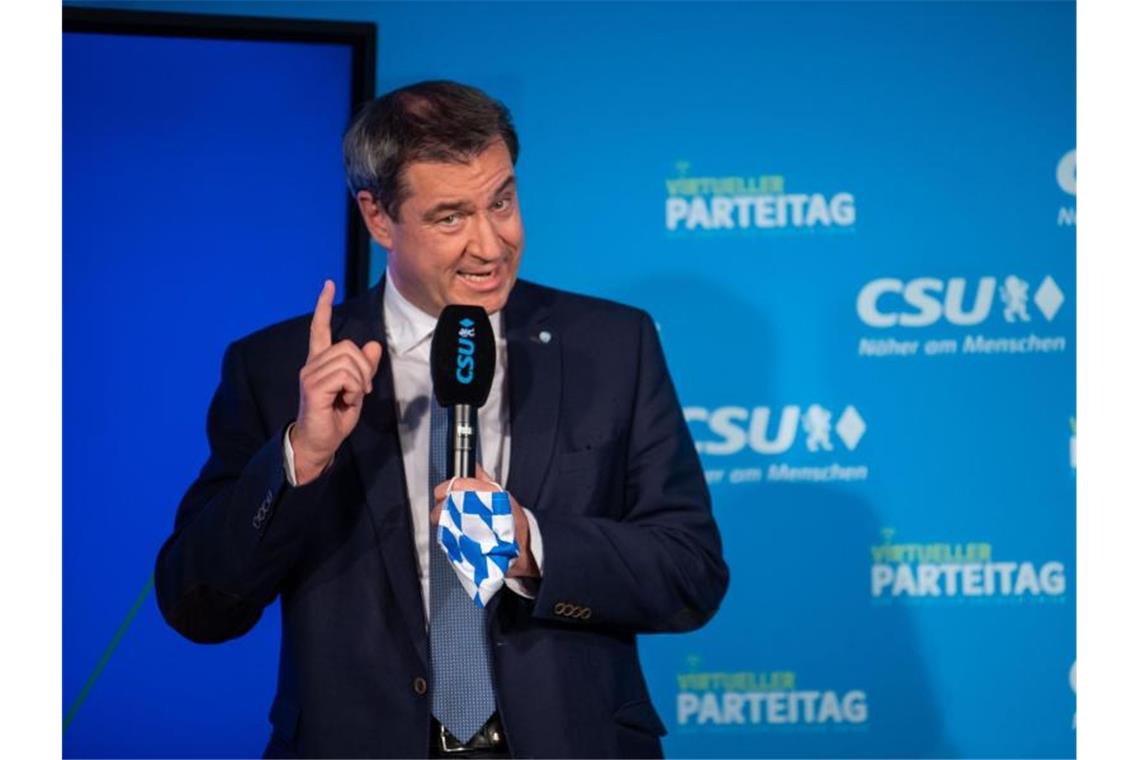 Söder warnt vor überzogenen Auflagen bei Lufthansa-Rettung CSU-Chef Markus Söder warnt die EU-Kommission. Foto: Lino Mirgeler/dpa-Pool/dpa