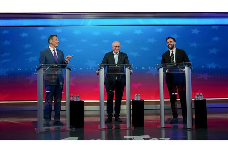 Cuomo, Sliwa, Mamdani: Die drei Kandidaten, die Bürgermeister von New York werden wollen. (Archivbild)