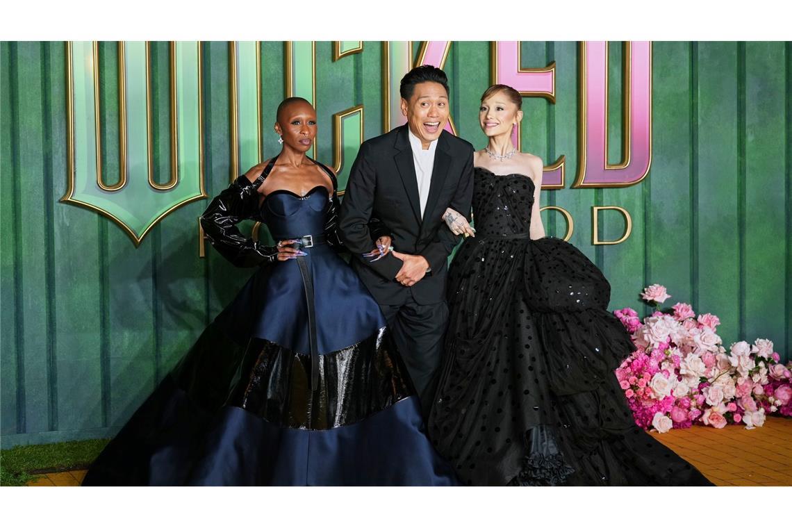 Cynthia Erivo, Regisseur Jon M. Chu und Ariana Grande kamen zur Europapremiere von "Wicked: Teil 2" nach London (Archivbild).
