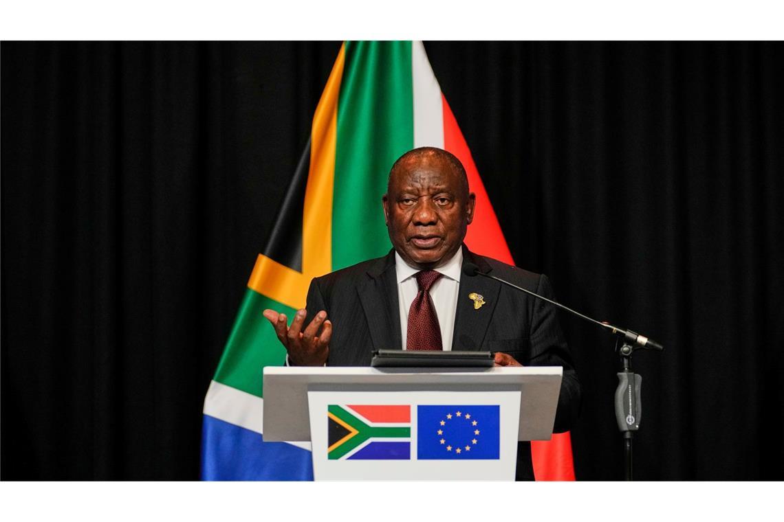 Cyril Ramaphosa, Präsident von Südafrika, wirbt bei den Kollegen aus reichen Industrie- und Schwellenländern dafür, die Welt gerechter zu gestalten.
