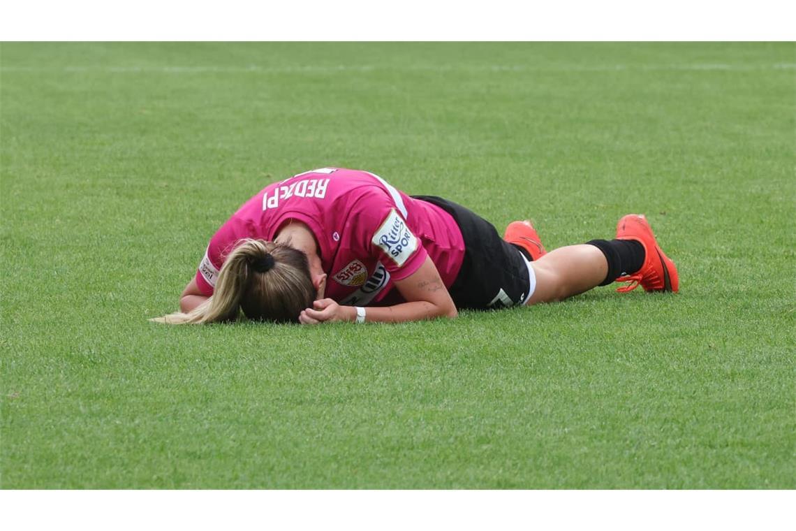 Dafina Redzepi nach dem 0:4 der VfB-Frauen im Heimspiel gegen den 1. FC Union Berlin.