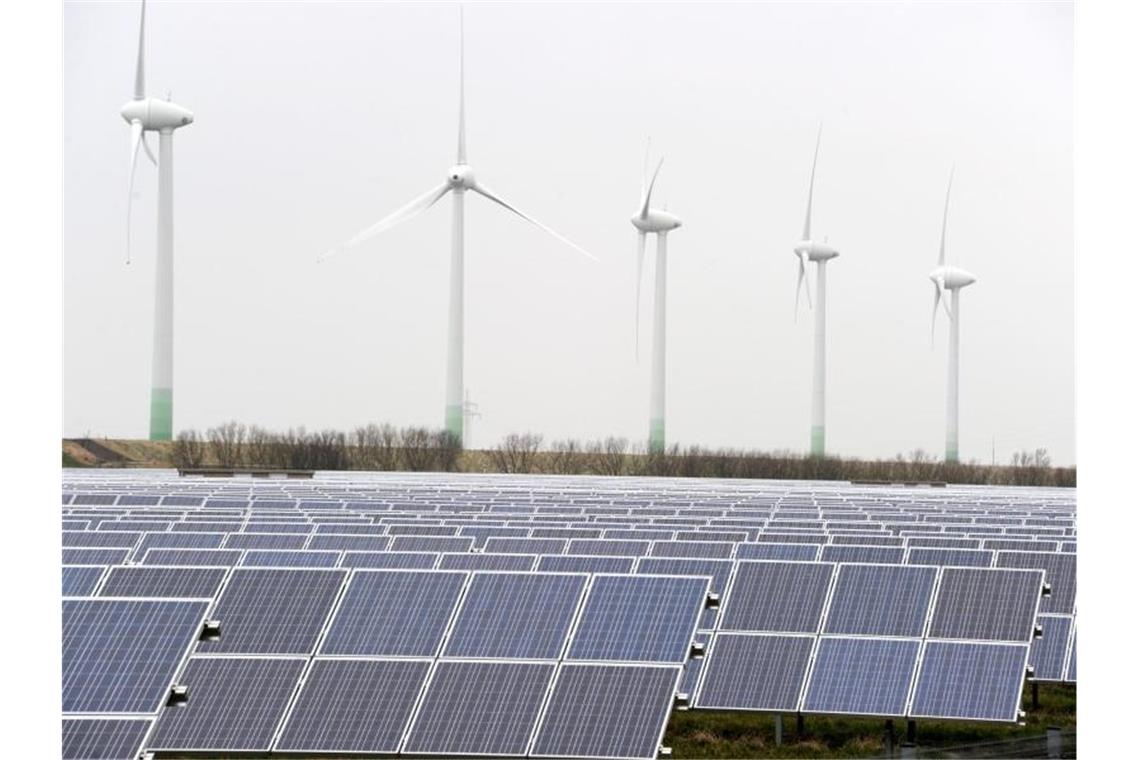 Damit bis 2030 die CO2-Emissionen um 40 Prozent sinken, müsste der Energieagentur zufolge der Anteil des Stroms aus Wind und Sonne massiv steigen. Foto: picture alliance / dpa