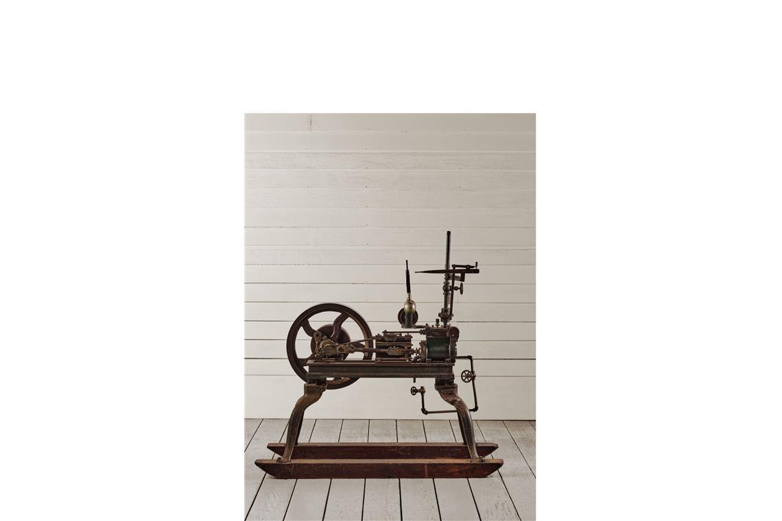 Möbel im Shaker Stil – cooles Design für die Ewigkeit Dampfmaschine, Sabbathday Lake, Maine, ca. 1867-78.