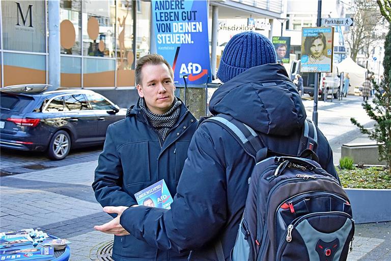 Daniel Lindenschmid erlebt im Wahlkampf viel Anspannung, sagt er. Und die heiße Phase komme erst noch.  Foto: Tobias Sellmaier