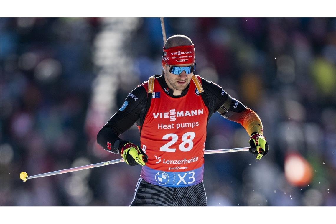 Bö thront über allen - Debakel für deutsche Biathleten Danilo Riethmüller enttäuscht in seinem ersten WM-Rennen.