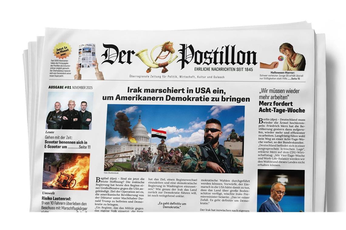 Der „Postillon“ startet eine Druckausgabe – und meint es ernst Darauf haben viele gewartet: der Postillon kommt an die Kioske.