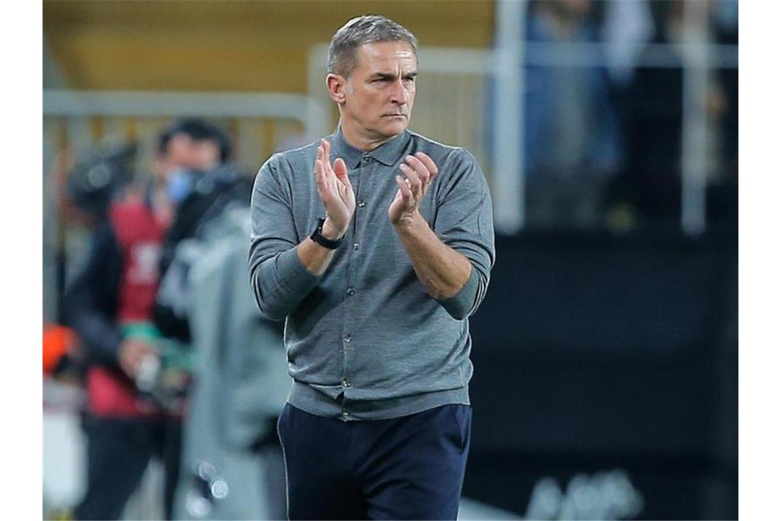 Darf mit der Türkei weiter auf das WM-Ticket hoffen: Stefan Kuntz. Foto: Uncredited/AP/dpa