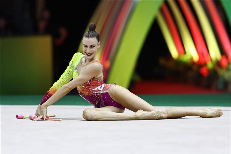 Darja Varfolomeev bei den Weltmeisterschaften der Rhythmischen Sportgymnastik 2025 in Rio de Janeiro.