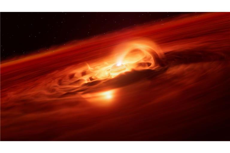 Darstellung des Einzelgänger-Planeten Cha 1107-7626.