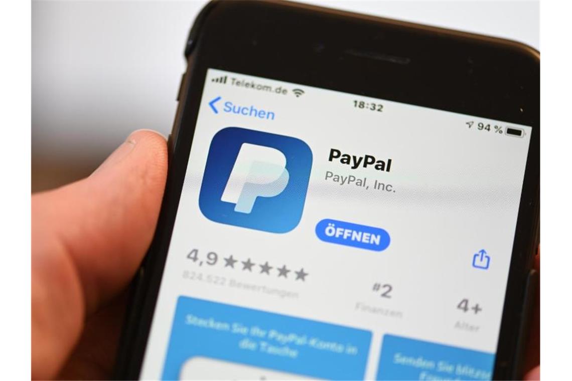 Das abgewickelte Zahlungsvolumen bei Paypal wuchs im letzten Quartal um 40 Prozent. Foto: Felix Kästle/dpa