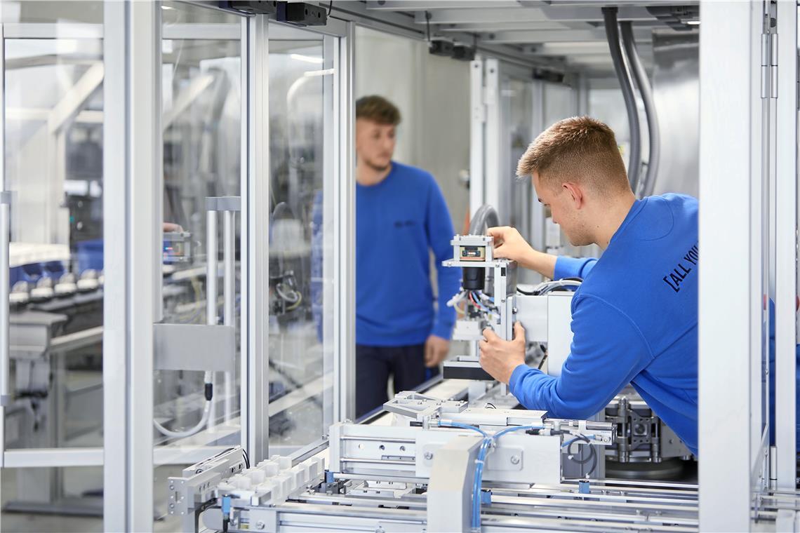 Das Allmersbacher Unternehmen Harro Höfliger produziert und montiert seine Anlagen für US-Kunden in Deutschland. Foto: Harro Höfliger