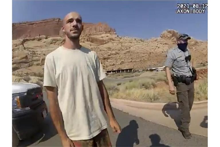 Das Archivbild zeigt Brian L. nachdem die Polizei den Van des Paares in der Nähe des Eingangs zum Arches National Park in Utah angehalten hatte. Foto: Uncredited/Moab Police Department via AP/dpa