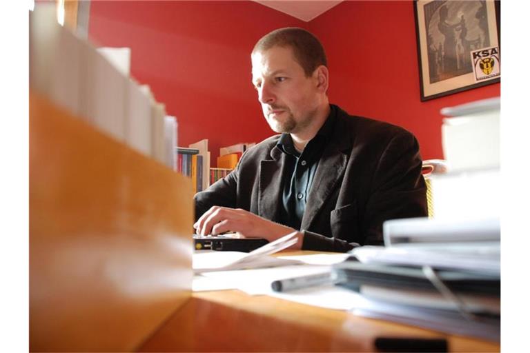 Das Archivfoto zeigt den rechten Verleger Götz Kubitschek. Foto: picture alliance / dpa