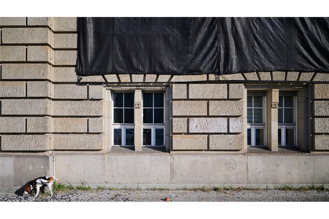 Bilder des Tages Das Bein heben.