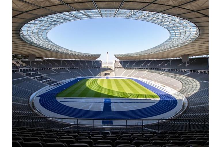 Das Berliner Derby zwischen Hertha und Union findet am Freitagabend statt. Foto: Andreas Gora/dpa