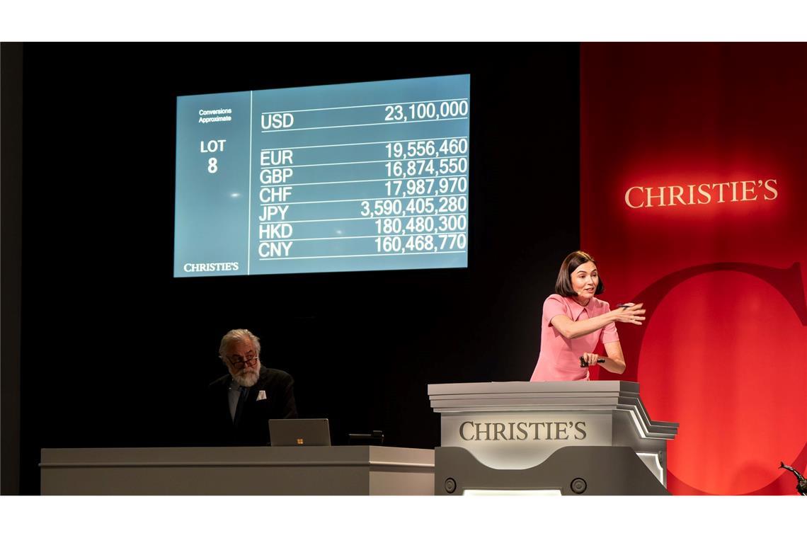 Das Bietergefecht dauerte rund 45 Minuten. (Handout)