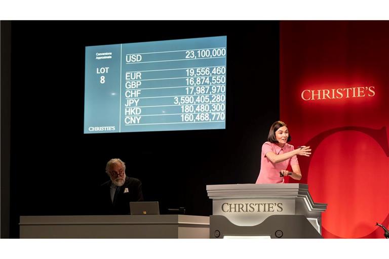 Das Bietergefecht dauerte rund 45 Minuten. (Handout)