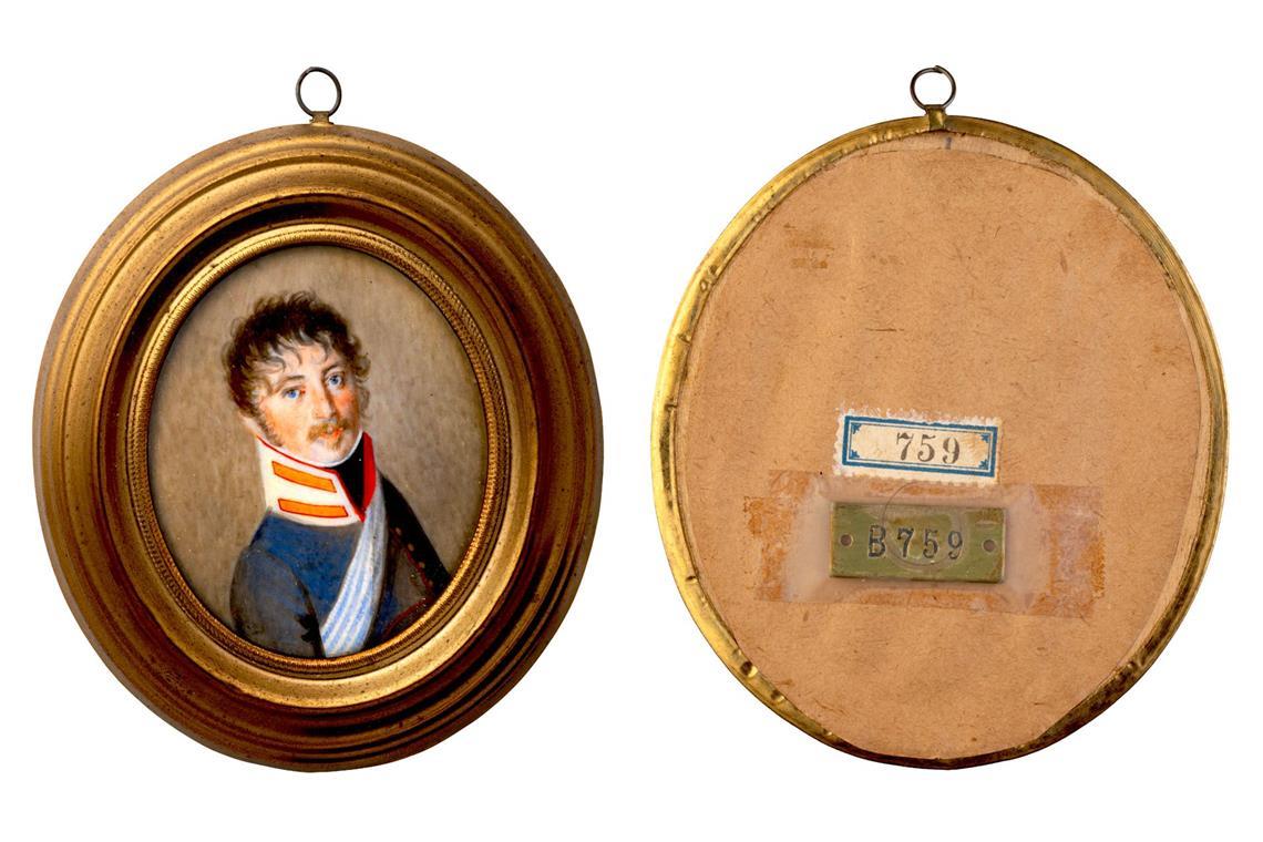 Das Bildnis eines Soldaten stammt aus dem 19.Jahrhundert.