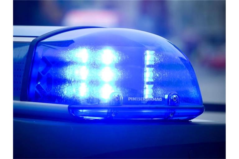 Das Blaulicht an einem Polizeiauto. Foto: Patrick Pleul/Archivbild