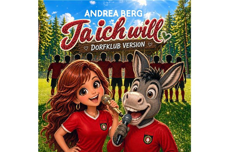 Das CD-Cover zur neuen Dorfklub-Hymne zeigt auch das Maskottchen Andile. Foto: Bergrecords