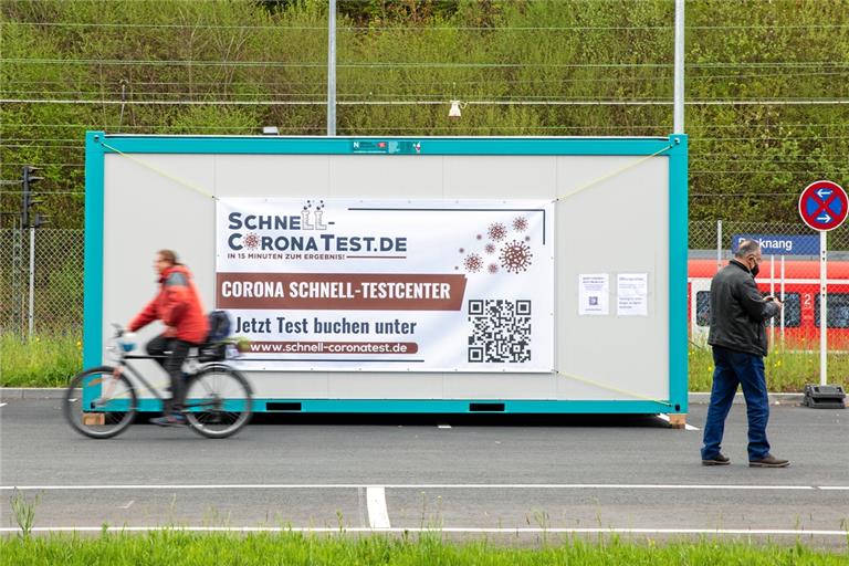 Das Corona-Testzentrum am Backnanger Bahnhof zieht in die Innenstadt um. Foto: Becher