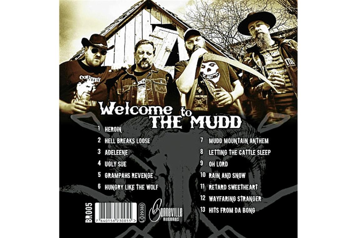 Das Cover der Debüt-CD „Welcome to the Mudd“ zeigt die Familie Mudd. Foto: TMB