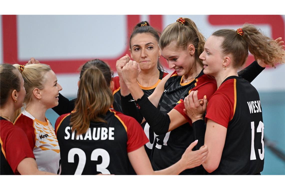 Deutsche Volleyballerinnen starten mit Sieg in WM Das deutsche Team schafft einen Sieg zum Auftakt. (Archivbild)
