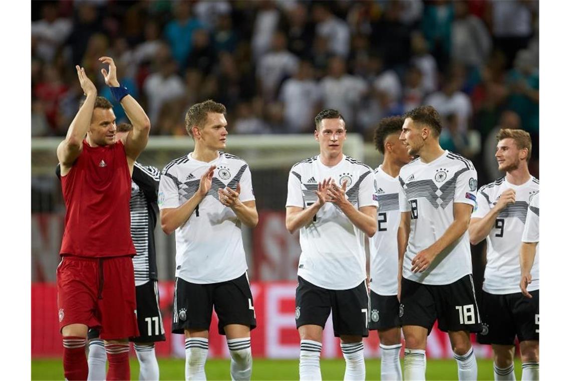 DFB-Team: Sorg übergibt „optimale“ EM-Aussichten Das DFB-Team bot gegen Estland eine tadellose Leistung. Foto: Thomas Frey