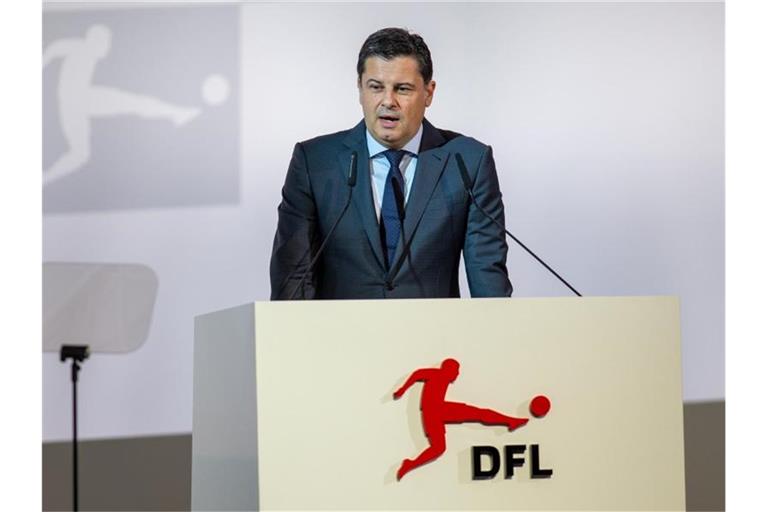 Das DFL-Präsidium tagte mit Sprecher und Geschäftsführer Christian Seifert an der Spitze zur Corona-Krise via Schaltkonferenz. Foto: Andreas Gora/dpa