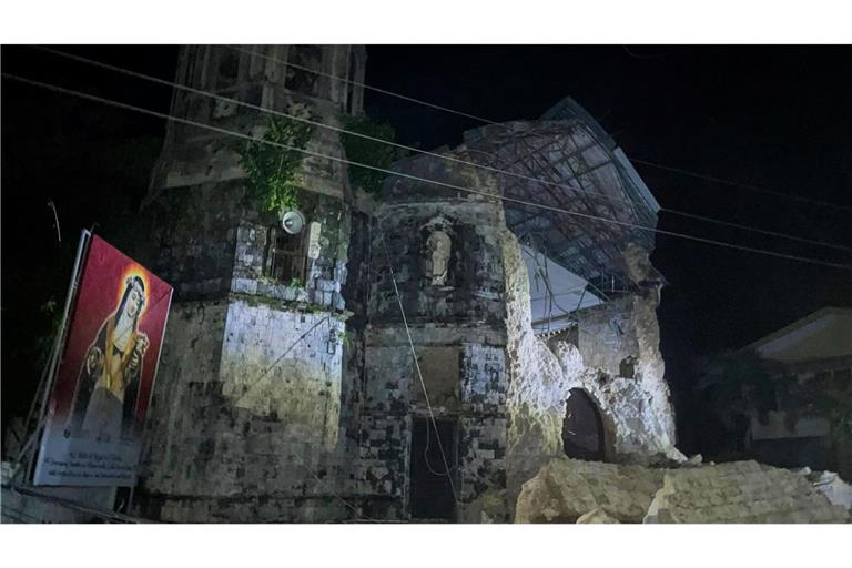 Das Erdbeben hat unter anderem in der philippinischen Provinz Cebu eine Kirche zerstört.