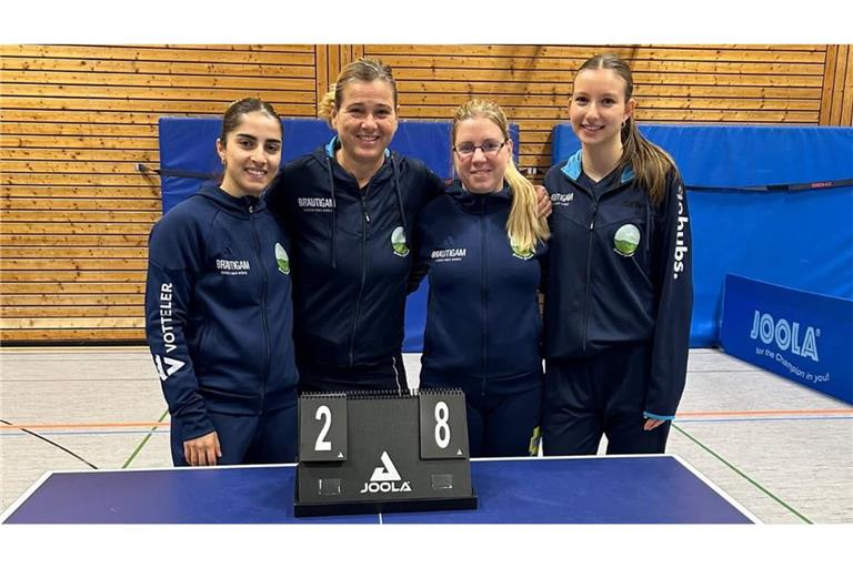 Das erfolgreiche Quartett des TSV Korntal: Shima Safaei, Spielertrainerin Szilvia Kahn, Edina Toth und Milla Pardela (li.).