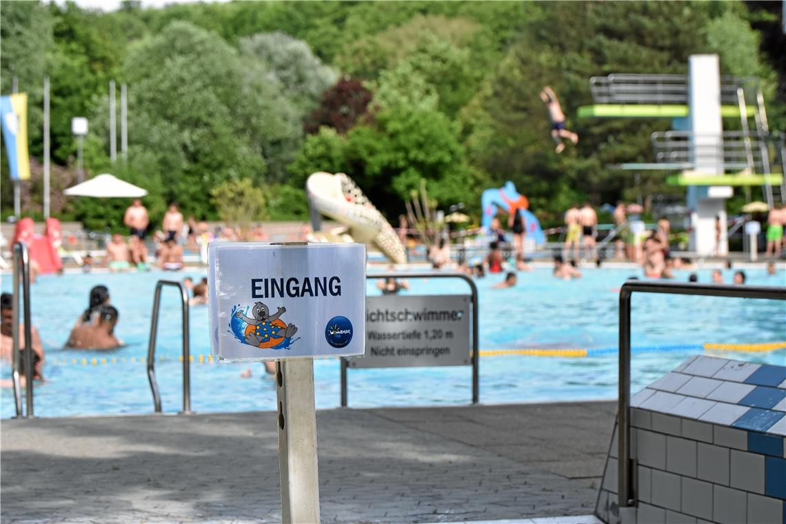 Zum Auftakt ein perfekter Sommertag Das erste Wochenende der diesjährigen Saison im Backnanger Freibad belohnt die Badegäste mit perfektem Wetter und einem tollen Angebot im Wonnemar. Foto: T. Sellmaier