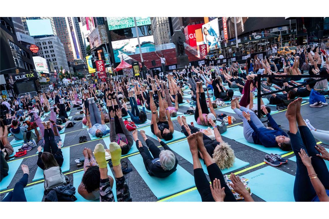 Das Event fiel in diesem Jahr mit dem Internationalen Tag des Yogas zusammen.