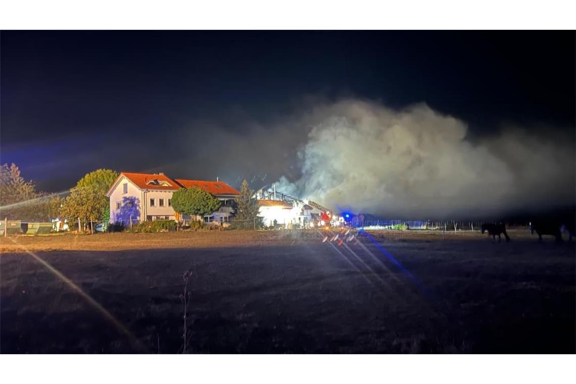 Das Feuer war weithin sichtbar.
