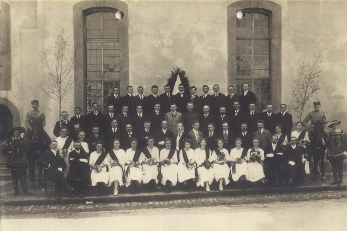 Liederkranz Allmersbach im Tal feiert 100-Jahr-Jubiläum Das Foto entstand 1921, als der „Gesangsverein Allmersbach“ gegründet wurde.